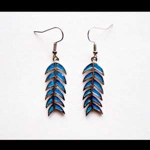 925 Opal Mermaid Tail Earrings